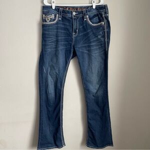 Womens Rock Revival Keeley Blue Boot Cut Jeans